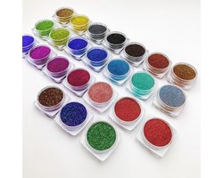 Goodbitz®- Glitters - 24-delig - Glitter poeder nail art - Glitter poeder nagels - Strooi glitter - Knutsel glitter - Glitter poeder knutselen - Hobby glitter — cadeau in Hobby