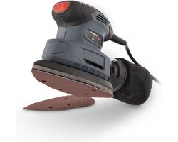 Powerplus elektrische handpalmschuurmachine POWE40020 - 140 W Multischuurmachine - 5 schuurbladen, stofopvangzak — cadeau in Eten & Drinken