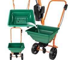 tectake® Strooiwagen - Verstelbaar - Inhoud 25L - Zoutstrooier - Geschikt voor Strooizout, Graszaad, Zand en Mest - Strooier - Strooikar — cadeau in Cadeau-ideeën