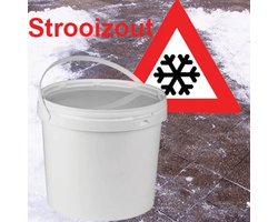 Strooizout, Wit, Emmer 10 kg — cadeau in Cadeau-ideeën