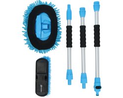 Protecton Auto wasborstel Set - 5-Delig - Wasborstel & chenille mop - Steel uit 3 delen - Maximale lengte 130cm - Gardena aansluiting — cadeau in Cadeau-ideeën