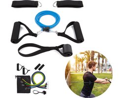 Suspension Trainer - TRX Fitness Band - Expander Set - TRX Trainer - Slingtrainer - Met Opbergtas en 5 Elastieken - 11-delig — cadeau in Sport & Outdoor