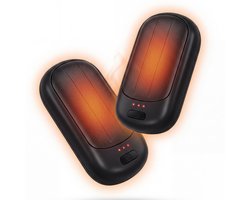 Elektrische Handwarmers 2 Stuks - Oplaadbare Handverwarmers met 3 Krachtige Warmtestanden - Handenwarmer tot 4 uur Verwarmd - Herbruikbare Handenwarmer USB-C - Compacte Handwarmers - Handen Warmer Oplaadbaar - Pocket Warmer - Zwart - Silvergear — cadeau in Cadeau-ideeën