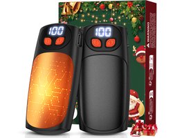 Handwarmers Oplaadbaar 2 Stuks – Elektrische Handwarmers Herbruikbaar –Langdurige Warmte Sinterklaas Cadeau –Display & 5 Standen–Voor Outdoor, Wintersport, Golf en bij Raynaud - Perfect Kerstcadeau voor Hem en Haar — cadeau in Cadeau-ideeën
