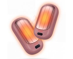Elektrische Handenwarmers 2 Stuks - Oplaadbare Handverwarmers met 3 Krachtige Warmtestanden - Handwarmer tot 4 uur Verwarmd - Herbruikbare Handenwarmer USB-C - Compacte Handwarmers - Handen Warmer Oplaadbaar - Pocket Warmer - Roze - Silvergear — cadeau in Cadeau-ideeën
