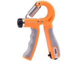 Oranje Grijs handtrainer grip trainer hand kracht trainer verstelbare hand grip versterker met teller 5-60 kg pols trainer fitness hand knijper met metalen veer voor heren en dames voor hand training vinger en onderarm oefeningen — cadeau in Sport & Outdoor