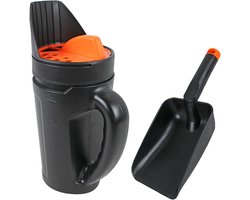 Handstrooier en schep - 2,5 L - Verstelbaar - Strooier - Zoutstrooier - Strooiwagen - Geschikt voor Strooizout, Graszaad, Zand en Mest — cadeau in Cadeau-ideeën