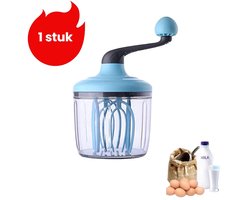 1 stuk - Handmatige roterende garde - Slagroomklopper - Handbediende bakgarde - Blauw — cadeau in Koken & Dineren