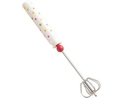 Halfautomatische Garde - Handmixer Eierklopper - Bakken en Klopwerk - Mechanisch Drukrotatie Ontwerp - 31 cm Lengte - Zilverkleurig — cadeau in Koken & Dineren