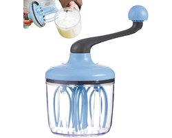 Handgarde - Handgarde met draaifunctie - Handmatige botermixer - Keukengereedschap voor bakken - Blauw — cadeau in Koken & Dineren