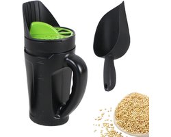 Handstrooier - Gazon strooier - Tuinonderhoud - Verstelbare opening - 2.5L capaciteit - Grijs — cadeau in Cadeau-ideeën