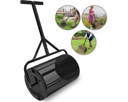 Compoststrooier 80L Gazonstrooier Strooier met metalen netmand en handgreep Tuinstrooier Kunstmeststrooier Turfmolmstrooier Zaadstrooier Compoststrooier Gazonmest voor gazon en tuin — cadeau in Cadeau-ideeën