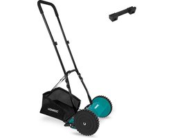 VONROC Kooimaaier – handgrasmaaier - 300mm - 4 instelbare maaihoogtes (15-25-31-35mm) incl. muurbeugel en opvangzak — cadeau in Cadeau-ideeën