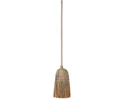 KADAX Rijststrobezem, rijstbezem, houten bezem, functionele strobezem, bezem van zorogras, heksenbezem, rijststro bezem (L: 140 cm) — cadeau in Cadeau-ideeën