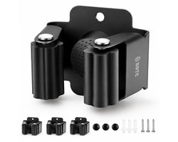 BOTC Bezemhouder - 4 stuks - Schroefboren - RVS - Tuingereedschap Ophangsysteem - Zwart — cadeau in Cadeau-ideeën