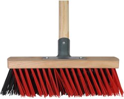 Talen Tools - X-bezem - Kunststof - 30 cm - Rood/zwart - Steel 140 cm - Compleet — cadeau in Cadeau-ideeën