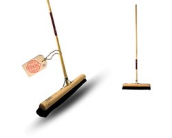 Synx Tools bezem Zaalveger binnenbezem 60 cm Paardenhaar - bezems - Kamerveger - Zachte bezem met Steel 150 cm - Bezemsteel - Veger schoonmaken - Bezems Binnen - Bezem zacht — cadeau in Cadeau-ideeën