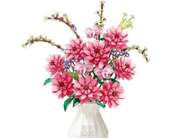 Zhe Gao 11341 Dahlia bloemen bouwset | Botanical Flowers Collection modelbouw | Classic Creator STEM speelgoed bouwpakket voor volwassenen en kinderen | Educatief decoratie Kunstbloemen boeket niet geschikt voor Lego | bouwdoos met 1796 bouwstenen — cadeau in Spellen & Speelgoed