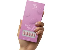 Pink Gellac Press On Nails - 305 Pearly Nude - Round Small Plaknagels - 30 Press On Nagels Met Lijm, 30 Plakstickers, Cleaner Wipe, Nagelvijl, Woodstick en Size Matcher - Snel Aan Te Brengen Plak Nagels Kort - Voor 7-14 Dagen Mooie Nagels — cadeau in Verzorging