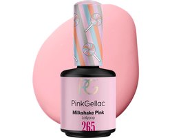 Pink Gellac Gellak - 265 Milkshake Pink 15ml - Roze Gel Nagellak Glanzend - Gellac - Gel Nagels Producten — cadeau in Verzorging