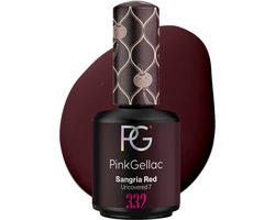 Pink Gellac Gellak - 332 Sangria Red 15ml - Donkerrode Gel Nagellak - Gellac - Gel Nagels Producten — cadeau in Verzorging